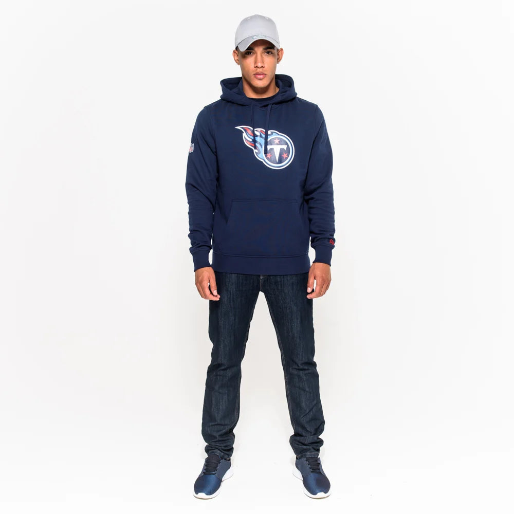 Felpa con cappuccio Tennessee Titans Team Logo blu navy