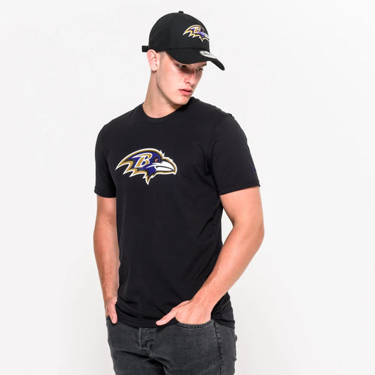 T-Shirt Baltimore Ravens Team Logo nera