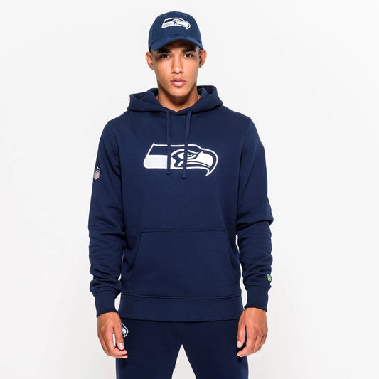 Felpa con cappuccio Seattle Seahawks Team logo blu