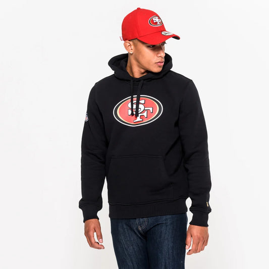 Felpa con cappuccio Team Logo San Francisco 49ers nera