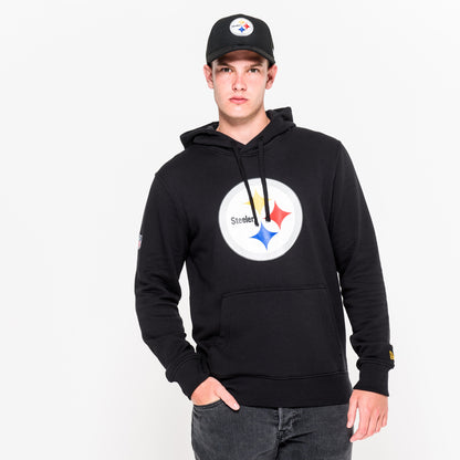 Felpa con cappuccio Pittsburgh Steelers Team Logo nera