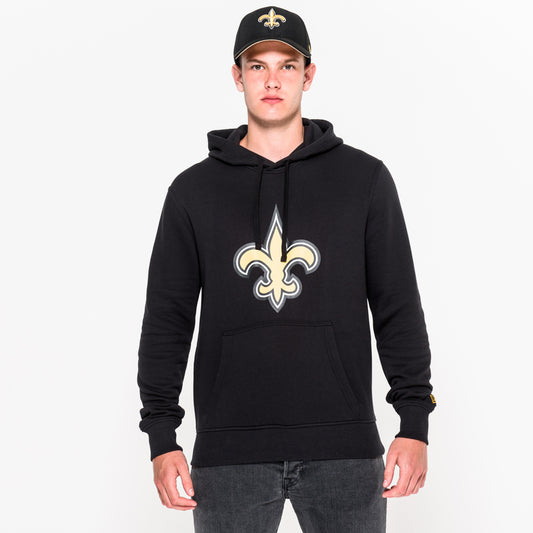 Felpa con cappuccio New Orleans Saints Team Logo nera
