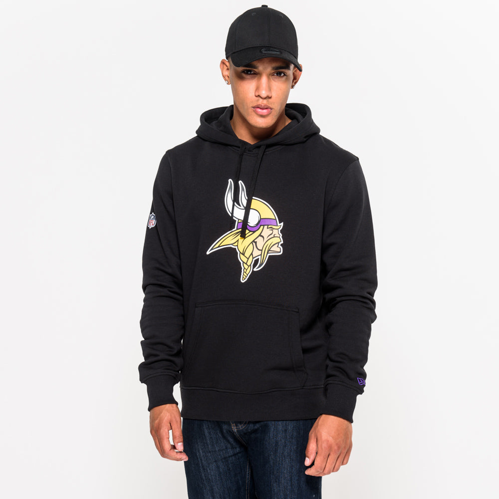 Felpa con cappuccio Minnesota Vikings Team Logo nera