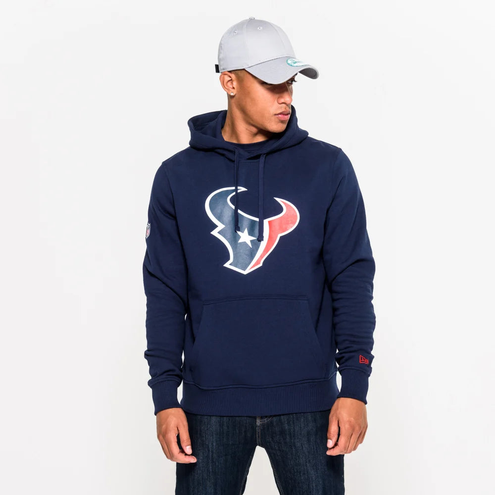 Felpa con cappuccio Houston Texans Team Logo blu navy