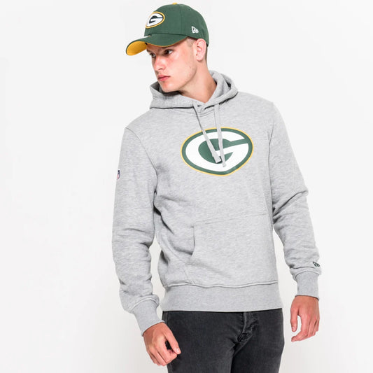 Felpa con cappuccio Team Logo Green Bay Packers grigia