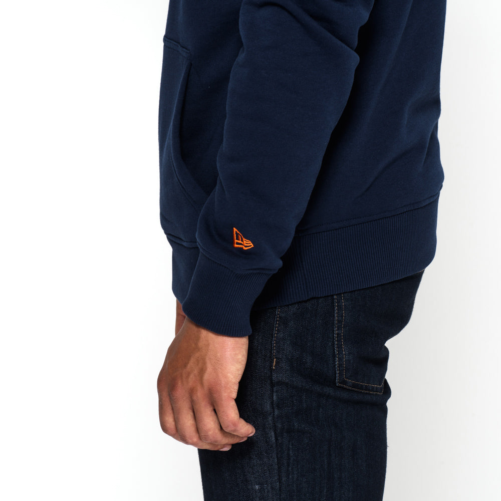 Felpa con cappuccio Denver Broncos Team Logo blu navy