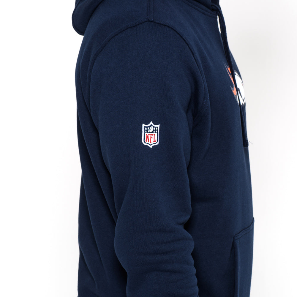 Felpa con cappuccio Denver Broncos Team Logo blu navy