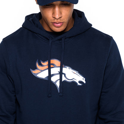 Felpa con cappuccio Denver Broncos Team Logo blu navy