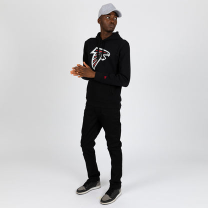 Felpa chiusa con cappuccio Team Logo Atlanta Falcons nera