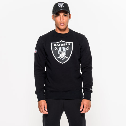 New Era Las Vegas Raiders Team Logo Black Crew Neck Hoodie