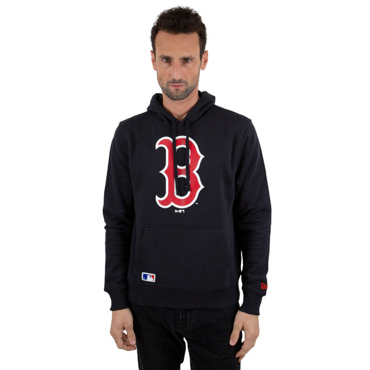 Felpa con cappuccio Boston Red Sox blu navy