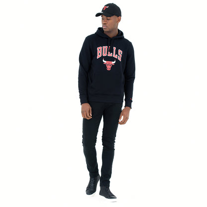 Felpa con cappuccio Chicago Bulls nera