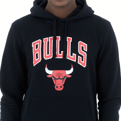 Felpa con cappuccio Chicago Bulls nera