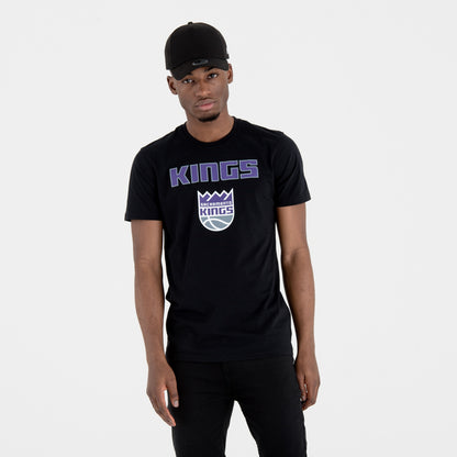 T-Shirt Sacramento Kings NBA Team Logo Nera