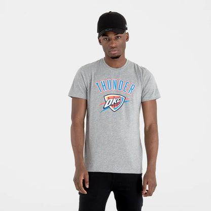 T-Shirt Oklahoma City Thunder NBA Team Logo Grigia