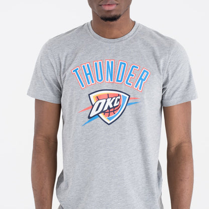 T-Shirt Oklahoma City Thunder NBA Team Logo Grigia