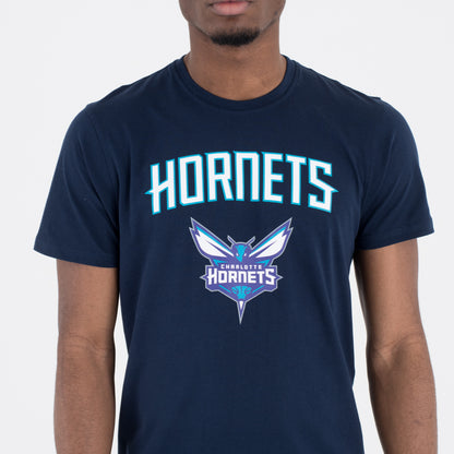 T-Shirt Charlotte Hornets Team Logo Blu Navy