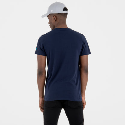 T-Shirt Charlotte Hornets Team Logo Blu Navy