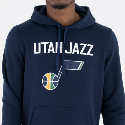 Felpa con cappuccio Utah Jazz Team Logo Blu Navy