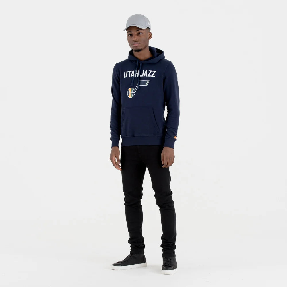 Felpa con cappuccio Utah Jazz Team Logo Blu Navy