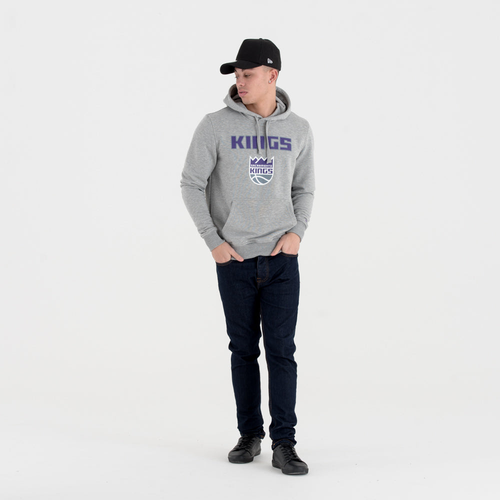 Felpa con cappuccio Sacramento Kings NBA Team Logo grigia