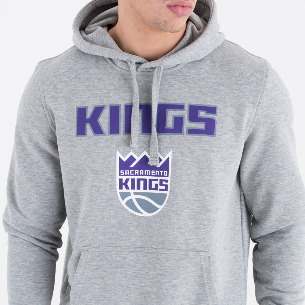 Felpa con cappuccio Sacramento Kings NBA Team Logo grigia