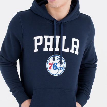 Felpa con cappuccio Philadelphia 76ers Team Logo blu navy