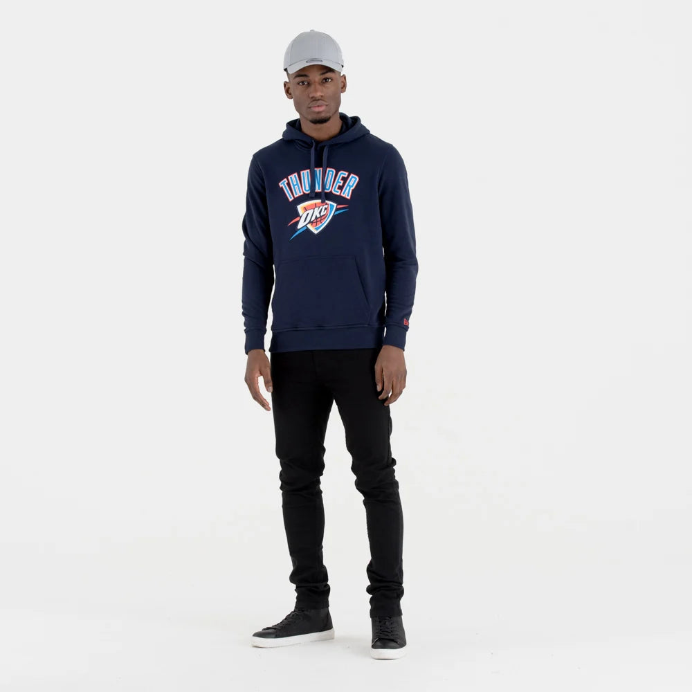 Felpa con cappuccio Oklahoma City Thunder Team Logo Blu Navy