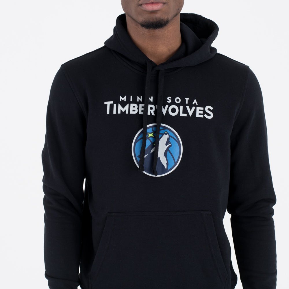 Felpa con cappuccio Minnesota Timberwolves Team Logo nera