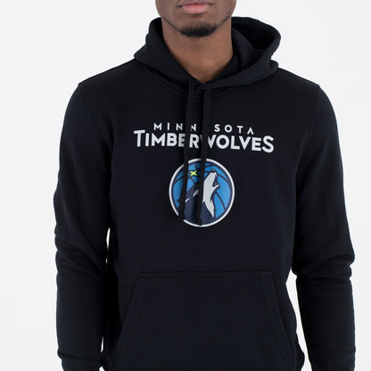 Felpa con cappuccio Minnesota Timberwolves Team Logo nera