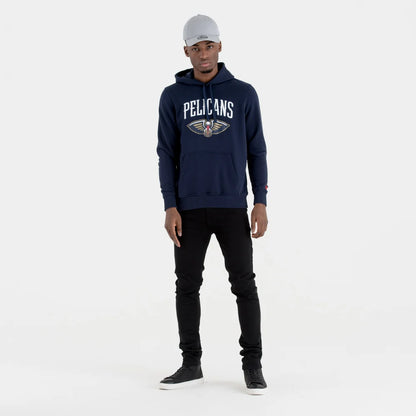 Felpa con cappuccio New Orleans Pelicans NBA Team Logo Blu Navy