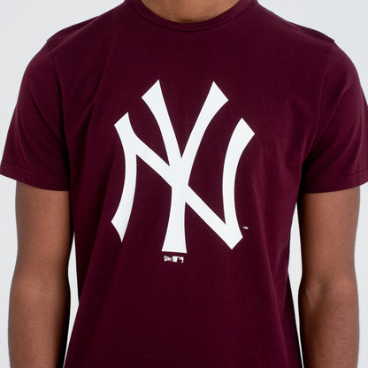 T-Shirt New York Yankees MLB Team Logo Bordeaux