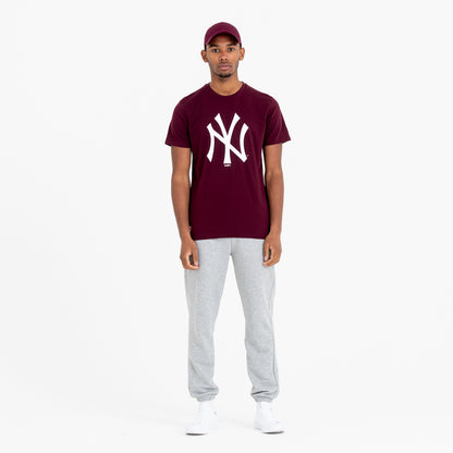 T-Shirt New York Yankees MLB Team Logo Bordeaux