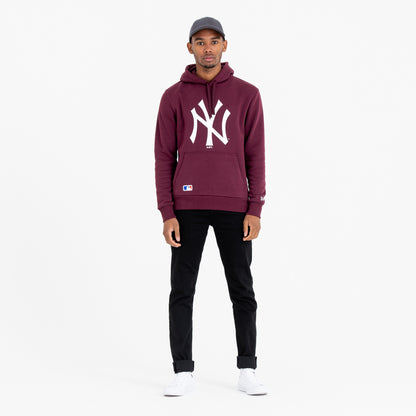 Felpa con cappuccio New York Yankees Team Logo Bordeaux