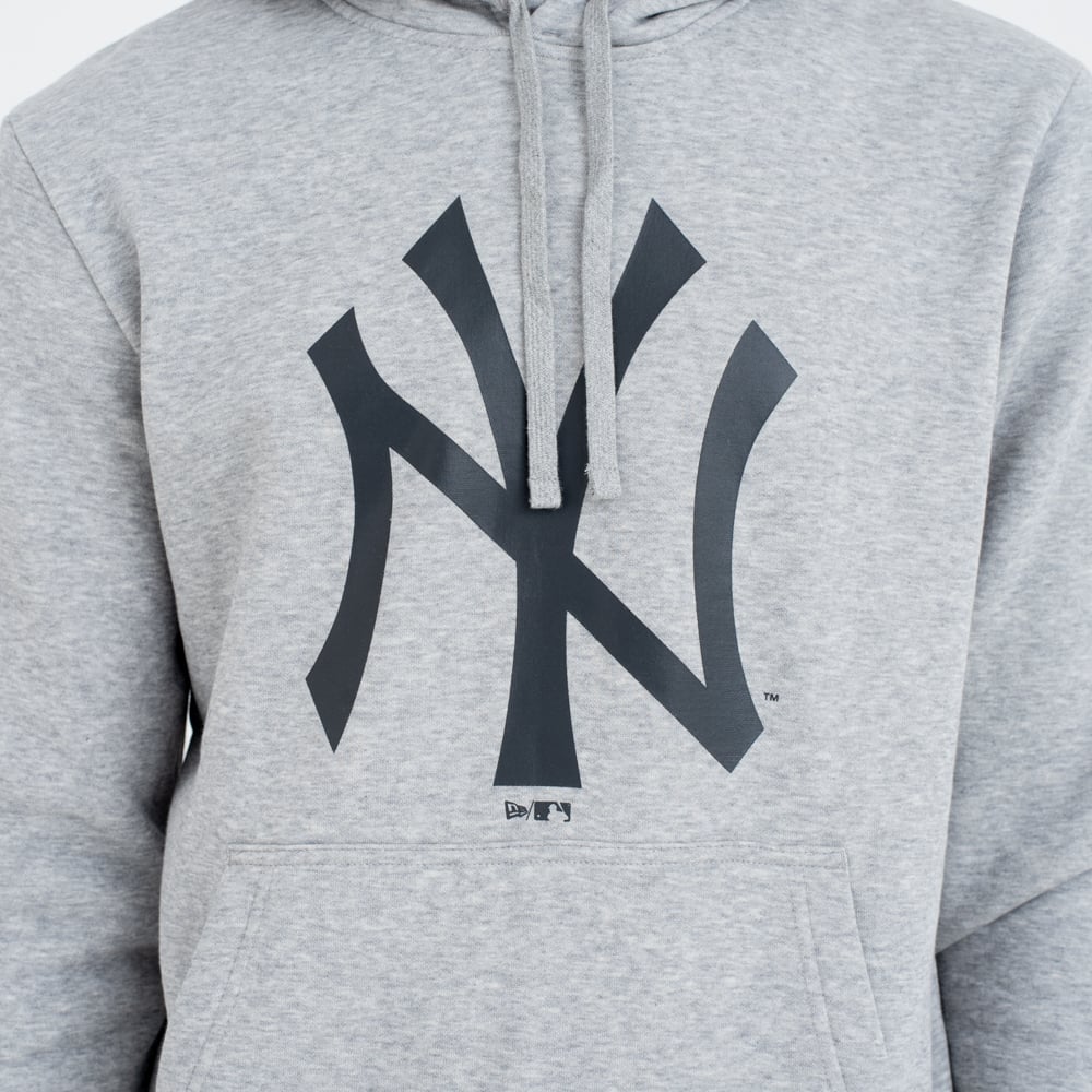 Felpa con cappuccio New York Yankees Team Logo grigia