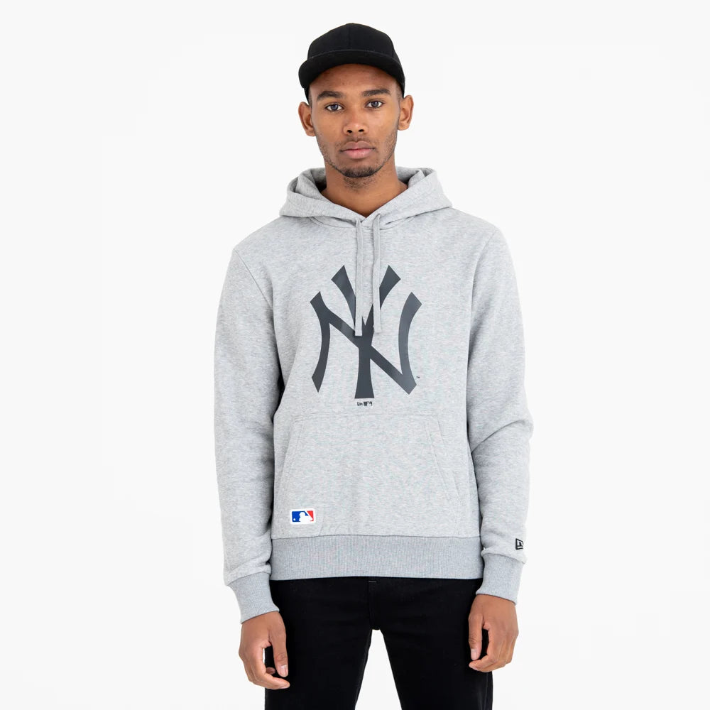 Felpa con cappuccio New York Yankees Team Logo grigia
