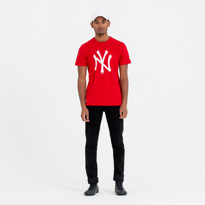 T-Shirt New York Yankees Team Logo Rossa