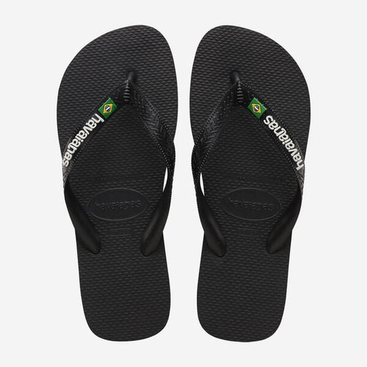 Havaianas Brasil Logo Black Black Nero