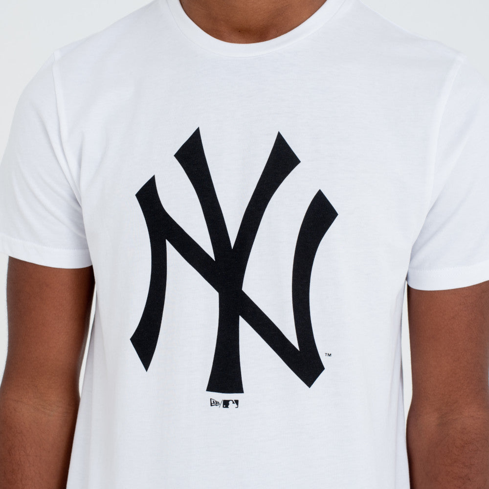 T-Shirt New York Yankees Team Logo Bianca